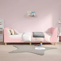 Lova Vaikiška lovos konstrukcija su galvūgaliu Rožinė 90 x 200 cm