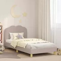 Lova Vaikiška lovos konstrukcija su galvūgaliu Šviesiai pilka Bouclé