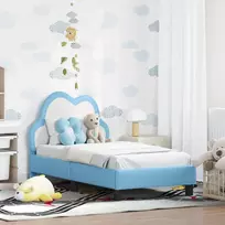 Lova Vaikiška Lovo Rėmas su Galvūgaliu Mėlyna 70 x 140 cm PU