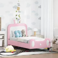 Lova Vaikiška Lovo Rėmas su Galvūgaliu Rožinė 70 x 140 cm PU