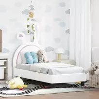 Lova Vaikiška Lovo Rėmas su Galvūgaliu Balta 70 x 140 cm PU