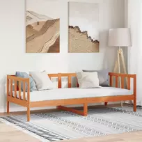 Lova Lovos rėmas Vaško ruda 90 x 190 cm Kietos pušies mediena