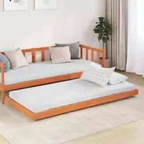 Lova Lovos rėmas Vaško ruda 90 x 200 cm Kietos pušies mediena