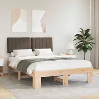 Lova Lovo rėmas su apmuštu galvūgaliu Taupe 140 x 200 cm