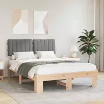 Lova Lovo rėmas su apmuštu galvūgaliu Šviesiai pilka 140 x 190 cm
