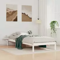 Lova Lovos rėmas su šoninėmis stalelėmis Balta 90 x 220 cm