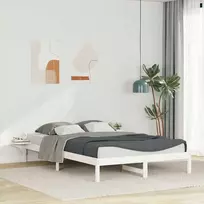 Lova Lovos rėmas su šoninėmis stalelėmis Balta 160 x 220 cm