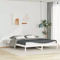 Lova Lovos rėmas su šoninėmis stalelėmis Balta 200 x 220 cm