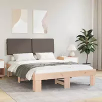 Lova Lovo rėmas su apmuštu galvūgaliu Taupe 140 x 200 cm