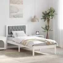 Lova Lovos rėmas Šviesiai pilka 80 x 200 cm Kietos pušies mediena