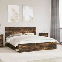 Lova Lovos rėmas Rūkyta ąžuolas 180 x 200 cm Kietos pušies mediena