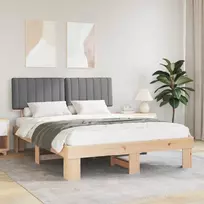 Lova Lovo rėmas su apmuštu galvūgaliu Šviesiai pilka 150 x 200 cm