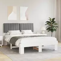 Lova Lovo rėmas su apmuštu galvūgaliu Šviesiai pilka 150 x 200 cm