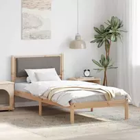 Lova Lovos rėmas Taupe 90 x 200 cm Kietos pušies mediena