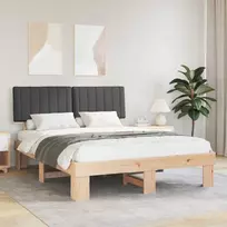 Lova Lovo rėmas su apmuštu galvūgaliu Tamsiai pilka 150 x 200 cm