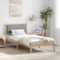 Lova Lovos rėmas Šviesiai pilka 90 x 200 cm Kietos pušies mediena
