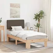 Lova Lovo rėmas su apmuštu galvūgaliu Taupe 90 x 200 cm