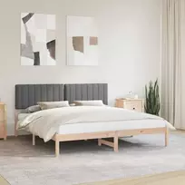 Lova Lovo rėmas su apmuštu galvūgaliu Tamsiai pilka 180 x 200 cm