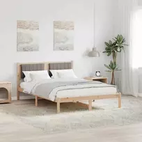 Lova Lovo rėmas su apmuštu galvūgaliu Taupe 140 x 190 cm