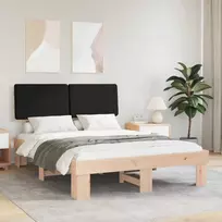 Lova Lovo rėmas su apmuštu galvūgaliu Juoda 150 x 200 cm