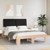 Lova Lovo rėmas su apmuštu galvūgaliu Juoda 160 x 200 cm