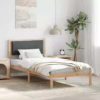 Lova Lovos rėmas Tamsiai pilka 90 x 200 cm Kietos pušies mediena