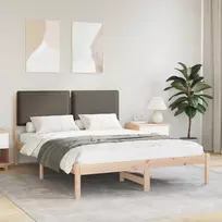 Lova Lovo rėmas su apmuštu galvūgaliu Taupe 160 x 200 cm
