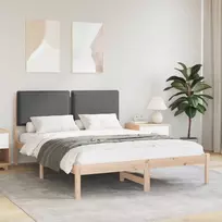 Lova Lovo rėmas su apmuštu galvūgaliu Tamsiai pilka 150 x 200 cm