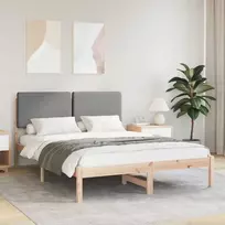 Lova Lovo rėmas su apmuštu galvūgaliu Šviesiai pilka 140 x 190 cm