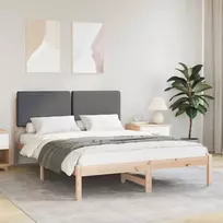 Lova Lovo rėmas su apmuštu galvūgaliu Tamsiai pilka 150 x 200 cm