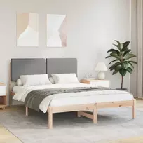 Lova Lovo rėmas su apmuštu galvūgaliu Šviesiai pilka 150 x 200 cm