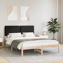 Lova Lovo rėmas su apmuštu galvūgaliu Juoda 150 x 200 cm