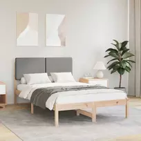 Lova Lovo rėmas su apmuštu galvūgaliu Šviesiai pilka 135 x 190 cm