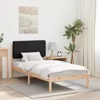 Lova Lovo rėmas su apmuštu galvūgaliu Juoda 75 x 190 cm