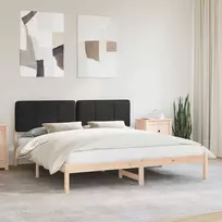 Lova Lovo rėmas su apmuštu galvūgaliu Juoda 180 x 200 cm