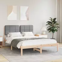 Lova Lovo rėmas su apmuštu galvūgaliu Šviesiai pilka 150 x 200 cm