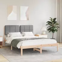 Lova Lovo rėmas su apmuštu galvūgaliu Šviesiai pilka 140 x 190 cm