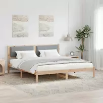 Lova Lovos rėmas Šviesiai pilka 180 x 200 cm Kietos pušies mediena