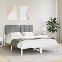 Lova Lovo rėmas su apmuštu galvūgaliu Šviesiai pilka 160 x 200 cm