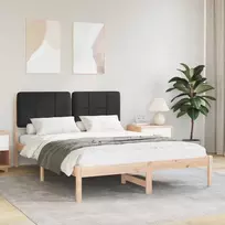 Lova Lovo rėmas su apmuštu galvūgaliu Juoda 140 x 190 cm