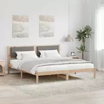 Lova Lovos rėmas Taupe 180 x 200 cm Kietos pušies mediena