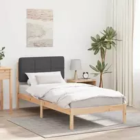 Lova Lovo rėmas su apmuštu galvūgaliu Tamsiai pilka 90 x 200 cm