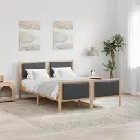 Lova Lovos rėmas su galvūgalio Tamsiai pilka 140 x 190 cm audinys