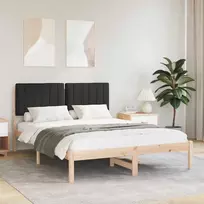 Lova Lovo rėmas su apmuštu galvūgaliu Juodas 140 x 190 cm