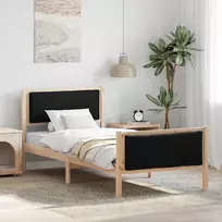 Lova Lovos rėmas su galvūgalio Juoda 90 x 200 cm audinys