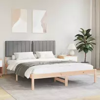 Lova Lovo rėmas su apmuštu galvūgaliu Šviesiai pilka 150 x 200 cm