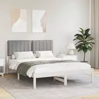 Lova Lovo rėmas su apmuštu galvūgaliu Šviesiai pilka 140 x 190 cm