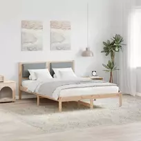 Lova Lovos rėmas Šviesiai pilka 140 x 200 cm Kietos pušies mediena