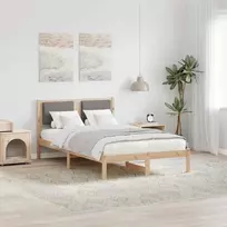 Lova Lovos rėmas Taupe 120 x 200 cm Kietos pušies mediena