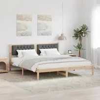 Lova Lovos rėmas Tamsiai pilka 160 x 200 cm Kietos pušies mediena